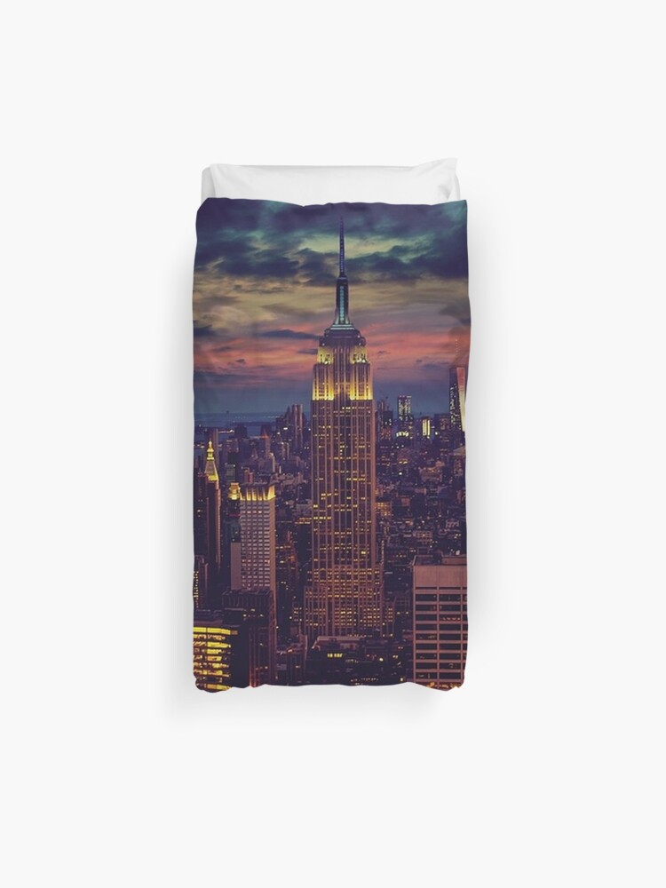New York City Skyline Duvet Cover By Jimmywatt Redbubble