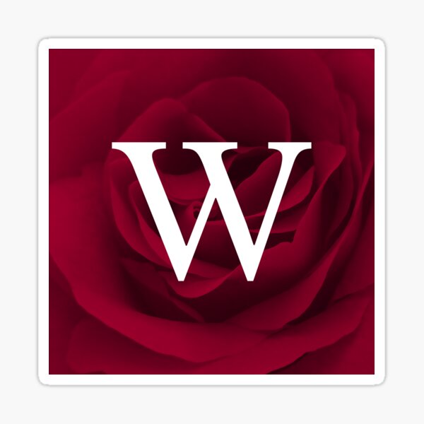 Artikel-Vorschau von Burgunder-Rosen-Monogramm W, designt und verkauft von rewstudio.