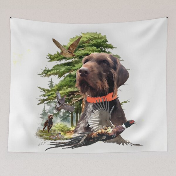 Item preview, Pudelpointer , Bird Hunting Season designed and sold by TammyHunterArt.