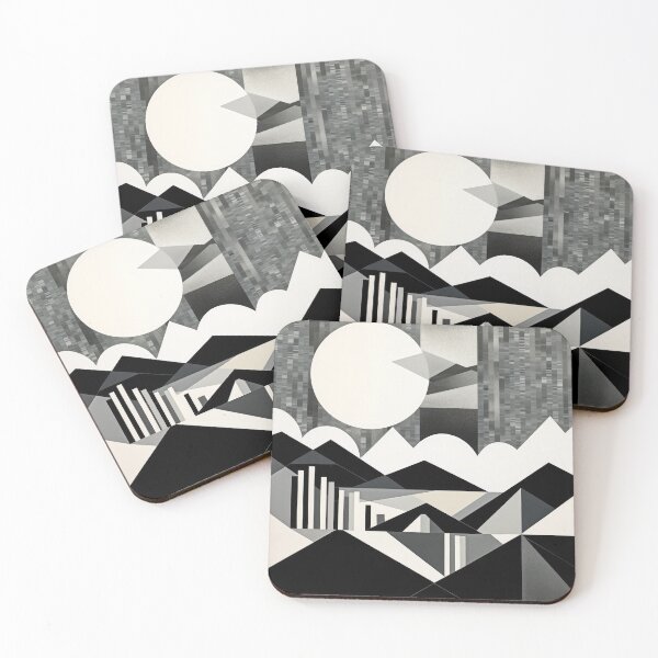 Item preview, Explore "Simplistic & Minimalistic Snowy Winter Alps" with Bauhaus Flair designed and sold by ArtificialGenes.