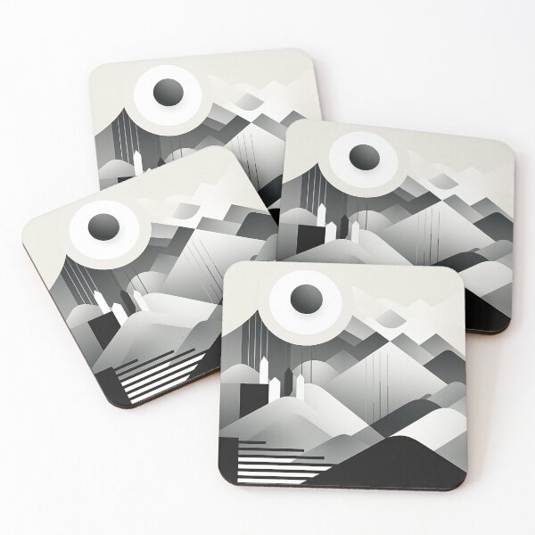 Artikelvorschau, Entdecken Sie "Simplistic & Minimalistic Snowy Winter Alps" mit Bauhaus-Flair entworfen und verkauft von ArtificialGenes.