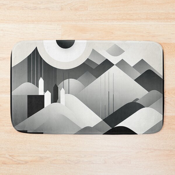 Artikelvorschau, Entdecken Sie "Simplistic & Minimalistic Snowy Winter Alps" mit Bauhaus-Flair entworfen und verkauft von ArtificialGenes.