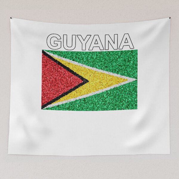 Item preview, Guyana National Flag in Stained Glass Style designed and sold by merchhost.