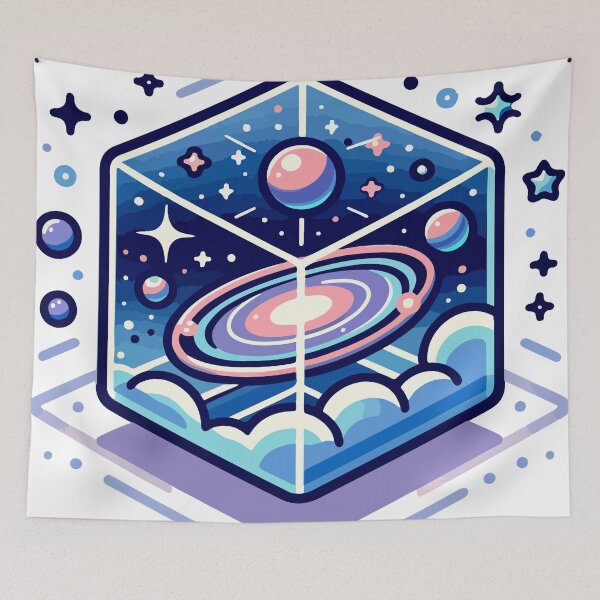 Item preview, Vibrant Cosmic Galaxy Cube designed and sold by OniumEth.