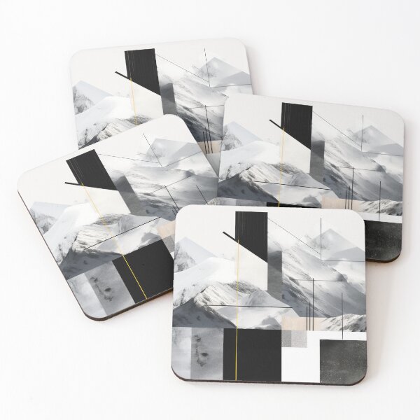 Item preview, Explore "Simplistic & Minimalistic Snowy Winter Alps" with Bauhaus Flair designed and sold by ArtificialGenes.