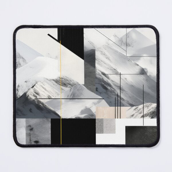 Item preview, Explore "Simplistic & Minimalistic Snowy Winter Alps" with Bauhaus Flair designed and sold by ArtificialGenes.