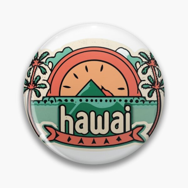 Item preview, Hawai, palmeras, montañas y una sencilla puesta de sol | Estilo de dibujo designed and sold by CircinusStore.