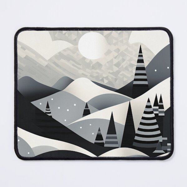 Item preview, Explore "Simplistic & Minimalistic Snowy Winter Alps" with Bauhaus Flair designed and sold by ArtificialGenes.