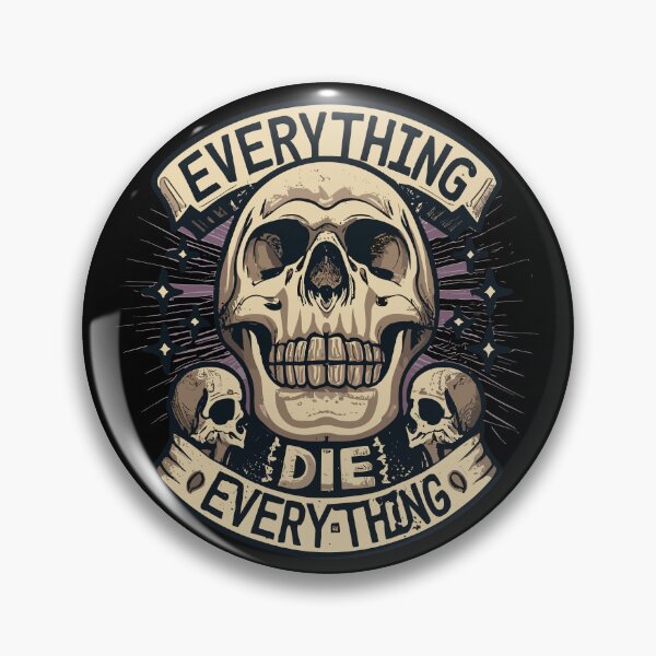 Item preview, Everything Die Death, Pirate skull, Skull, old style hardcore tattoo designed and sold by PhotoArtMC.