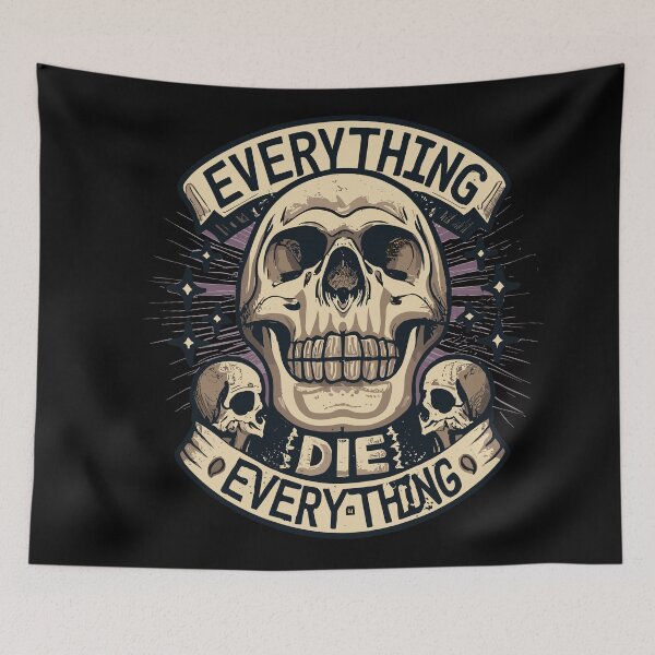 Item preview, Everything Die Death, Pirate skull, Skull, old style hardcore tattoo designed and sold by PhotoArtMC.