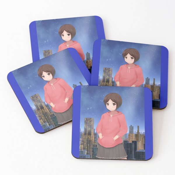 Item preview, Manga girl walking alone in the city designed and sold by Swissdesigns.