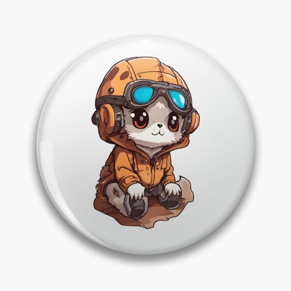 Item preview, Cute aviator kitten designed and sold by BrohShop.