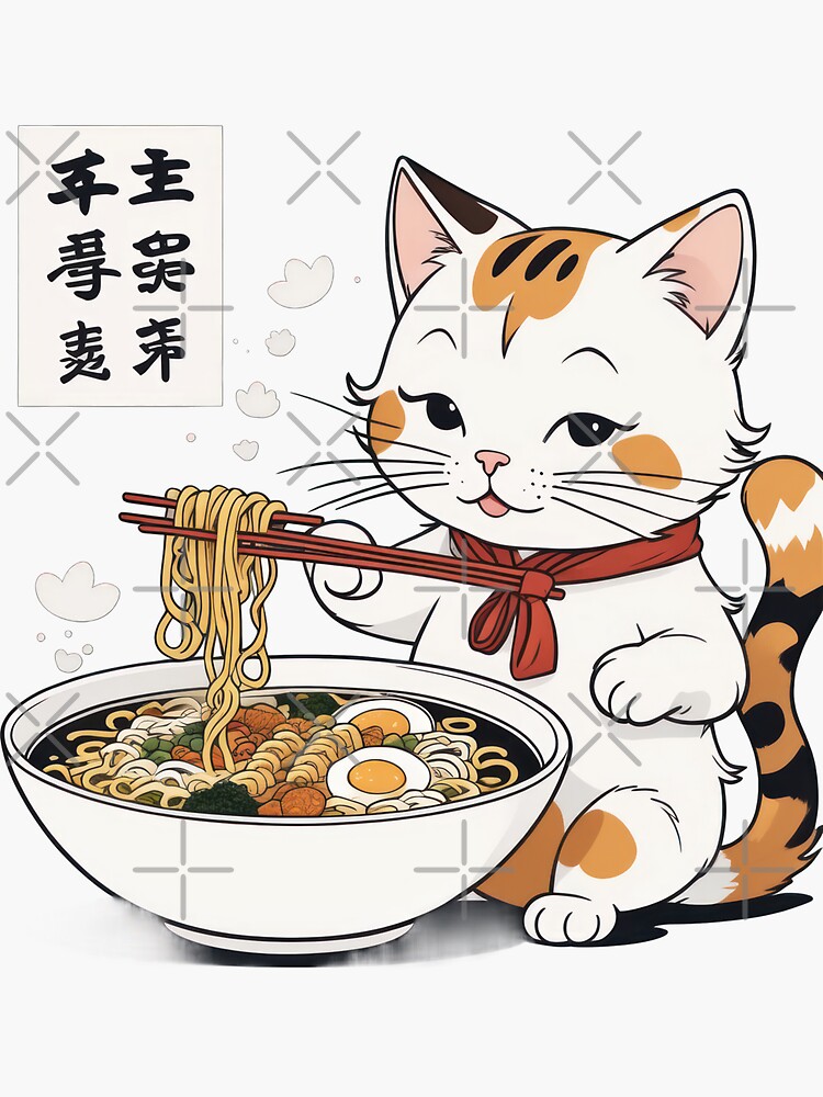 Cute Ramen Cat Bowl Premium T-Shirt - Kitten Noodle Food Cute Ramen Cat Bowl Premium T-Shirt - Kitten Noodle Food
