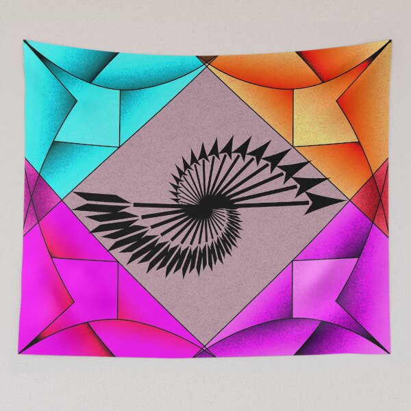 Item preview, Arrows swirling around the center of four colored squares designed and sold by Bigrow.