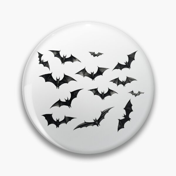 Item preview, Cloud of Bats (greyscale bats) designed and sold by AllAmericanCrow.