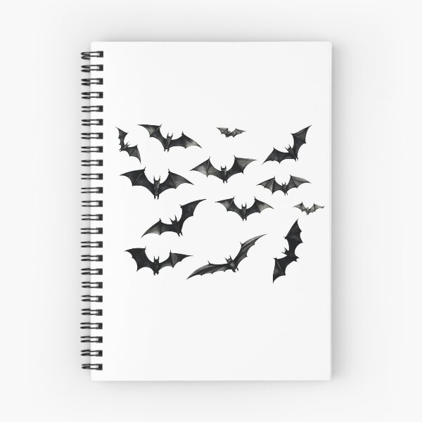 Item preview, Cloud of Bats (greyscale bats) designed and sold by AllAmericanCrow.