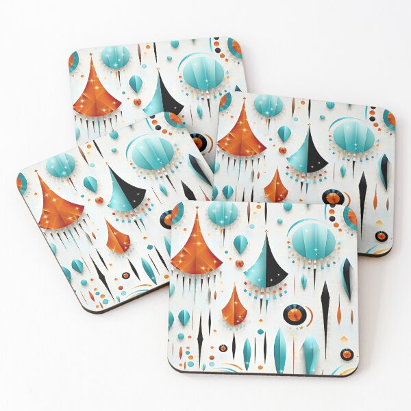 Item preview, Futuristic Holiday Design - Turquoise & Orange designed and sold by Nol Martín-tungpalan.