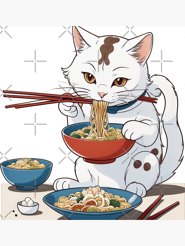 Cute Ramen Cat Bowl Premium T-Shirt - Kitten Noodle Food Cute Ramen Cat Bowl Premium T-Shirt - Kitten Noodle Food