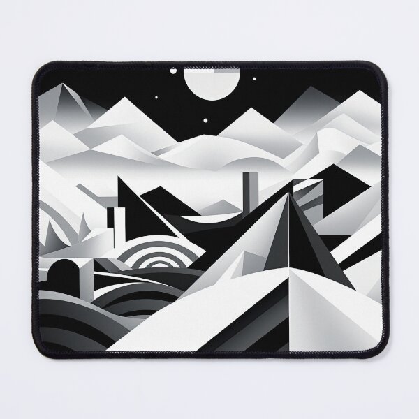 Item preview, Explore "Simplistic & Minimalistic Snowy Winter Alps" with Bauhaus Flair designed and sold by ArtificialGenes.