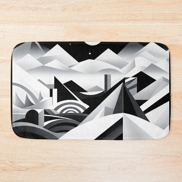 Artikelvorschau, Entdecken Sie "Simplistic & Minimalistic Snowy Winter Alps" mit Bauhaus-Flair entworfen und verkauft von ArtificialGenes.