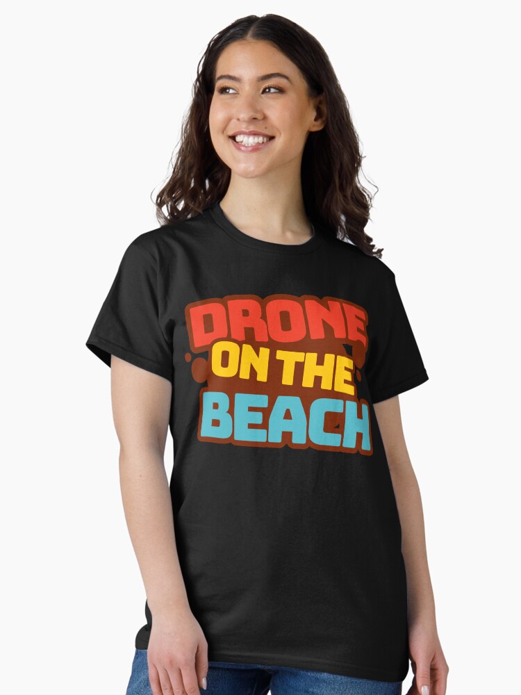 Thumbnail 2 of 7, Classic T-Shirt, Drone On The Beach designed and sold by Teesamust.