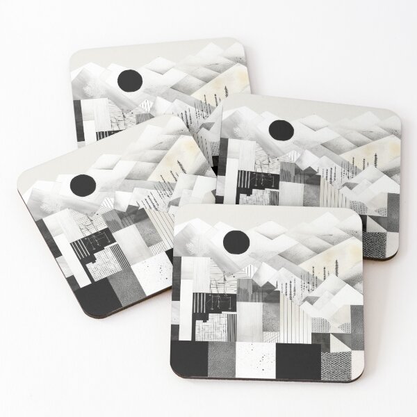Item preview, Explore "Simplistic & Minimalistic Snowy Winter Alps" with Bauhaus Flair designed and sold by ArtificialGenes.