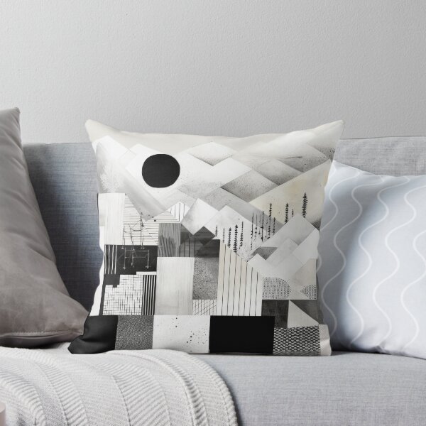 Item preview, Explore "Simplistic & Minimalistic Snowy Winter Alps" with Bauhaus Flair designed and sold by ArtificialGenes.
