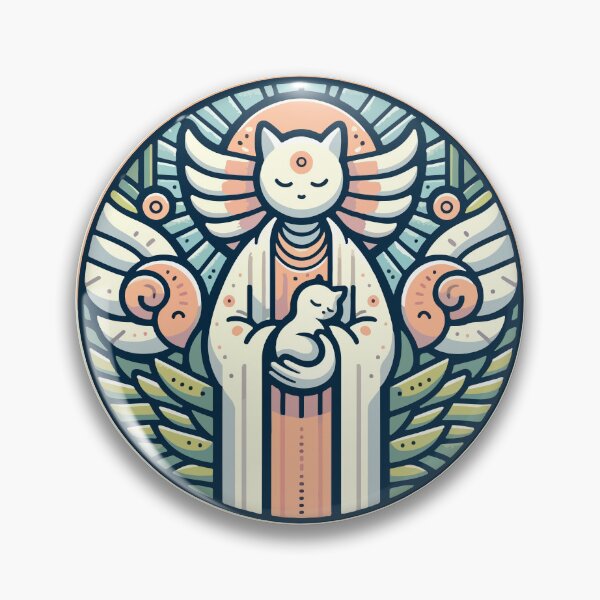 Item preview, Sacred Feline Embrace - Divine Cat Protector designed and sold by OniumEth.