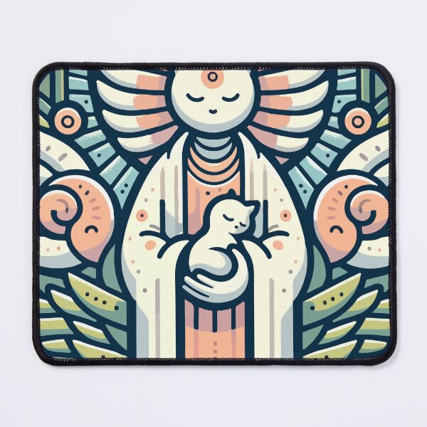 Item preview, Sacred Feline Embrace - Divine Cat Protector designed and sold by OniumEth.