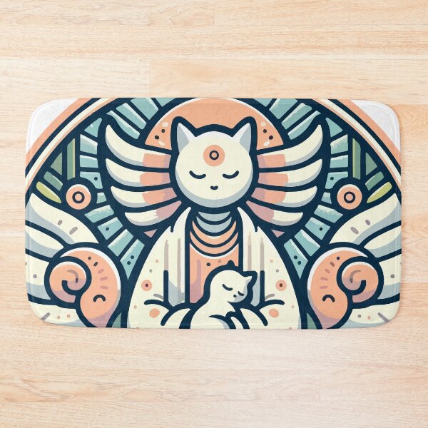 Item preview, Sacred Feline Embrace - Divine Cat Protector designed and sold by OniumEth.