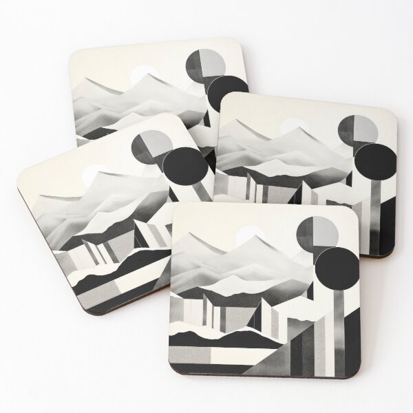 Artikelvorschau, Entdecken Sie "Simplistic & Minimalistic Snowy Winter Alps" mit Bauhaus-Flair entworfen und verkauft von ArtificialGenes.