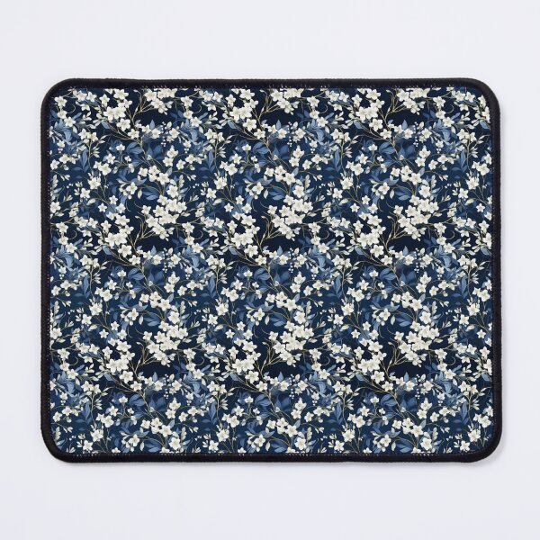 Item preview, Elegant Floral Pattern Ivy Vines Deep Blue designed and sold by BloomPattern.