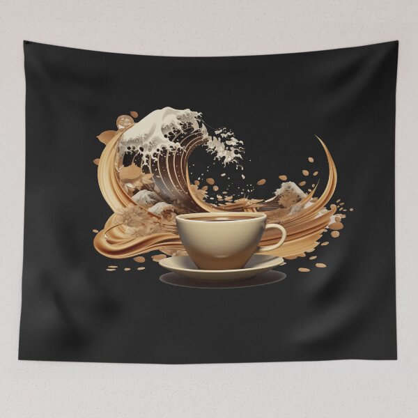 Item preview, The Great Wave Kanagawa of Coffee designed and sold by zand-n-zive.