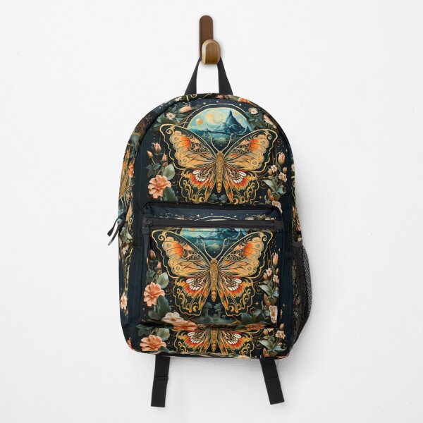 Item preview, Lunar Moth Night Forest Art Print designed and sold by FoxTreeDesign.