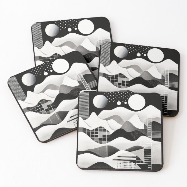 Item preview, Explore "Simplistic & Minimalistic Snowy Winter Alps" with Bauhaus Flair designed and sold by ArtificialGenes.