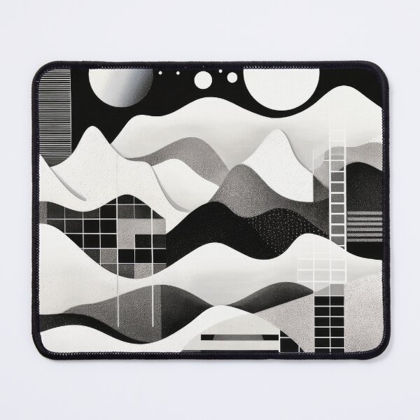 Item preview, Explore "Simplistic & Minimalistic Snowy Winter Alps" with Bauhaus Flair designed and sold by ArtificialGenes.