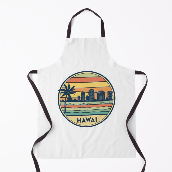 Item preview, Hawai, Downtown Honolulu with palm trees at sunset | Drawing style designed and sold by CircinusStore.