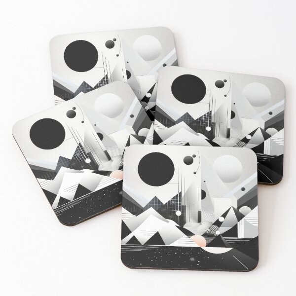 Item preview, Explore "Simplistic & Minimalistic Snowy Winter Alps" with Bauhaus Flair designed and sold by ArtificialGenes.