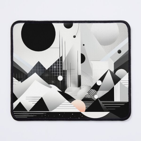Item preview, Explore "Simplistic & Minimalistic Snowy Winter Alps" with Bauhaus Flair designed and sold by ArtificialGenes.