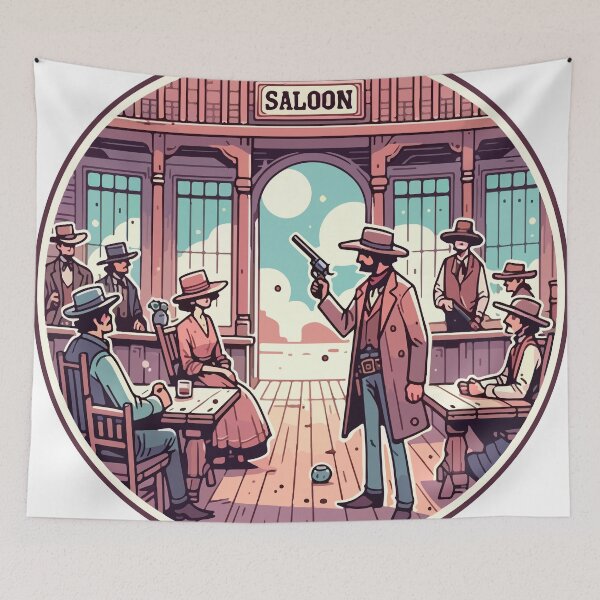 Item preview, Wild West Duel at Moonlit Saloon designed and sold by OniumEth.