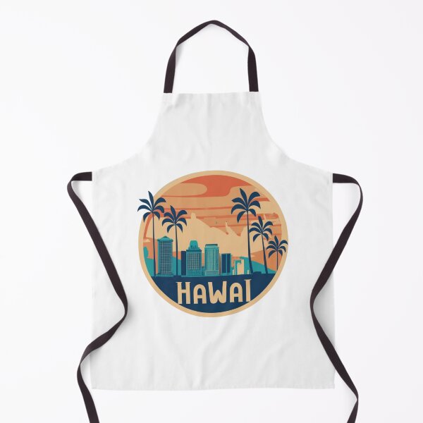Item preview, Hawai, Downtown Honolulu with palm trees | Drawing style designed and sold by CircinusStore.