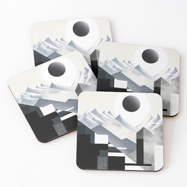 Artikelvorschau, Entdecken Sie "Simplistic & Minimalistic Snowy Winter Alps" mit Bauhaus-Flair entworfen und verkauft von ArtificialGenes.