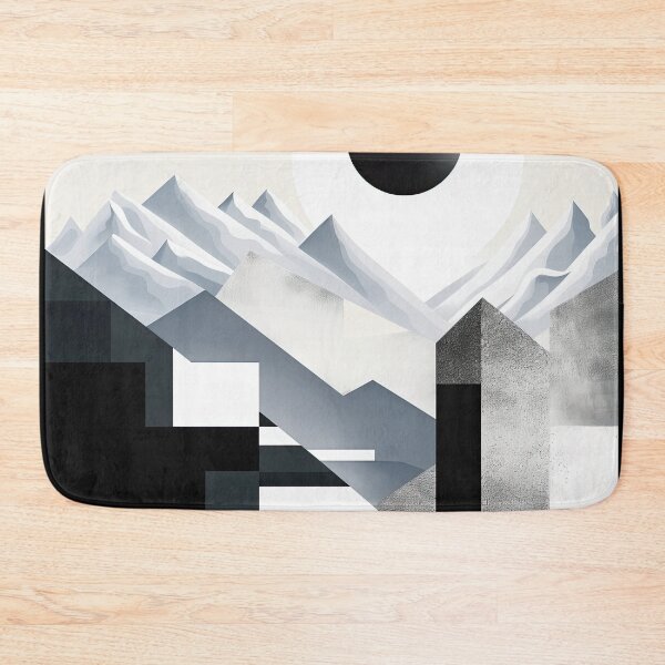 Artikelvorschau, Entdecken Sie "Simplistic & Minimalistic Snowy Winter Alps" mit Bauhaus-Flair entworfen und verkauft von ArtificialGenes.
