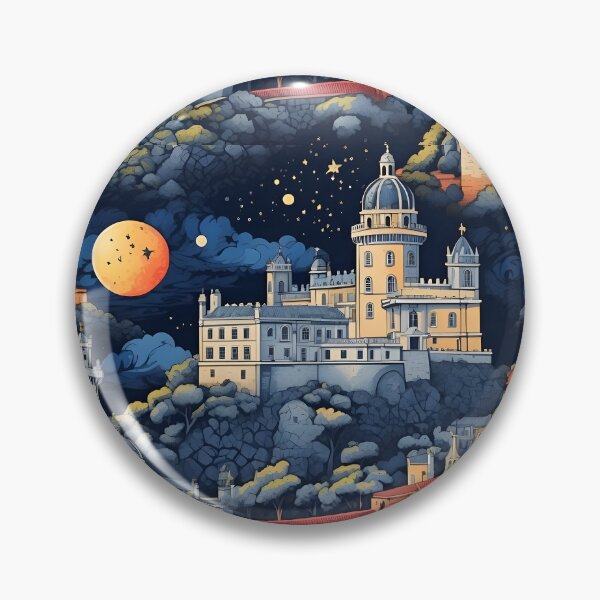 Item preview, Seamless patterns of tiny castles of sintra, stars, and galaxies art designed and sold by Pedro Ramiro.