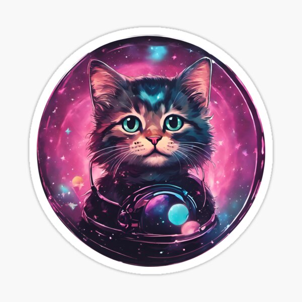  Cute Space Cat Sticker
