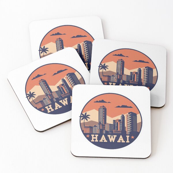 Item preview, Retro Hawai Centro de Honolulu | Estilo de dibujo designed and sold by CircinusStore.