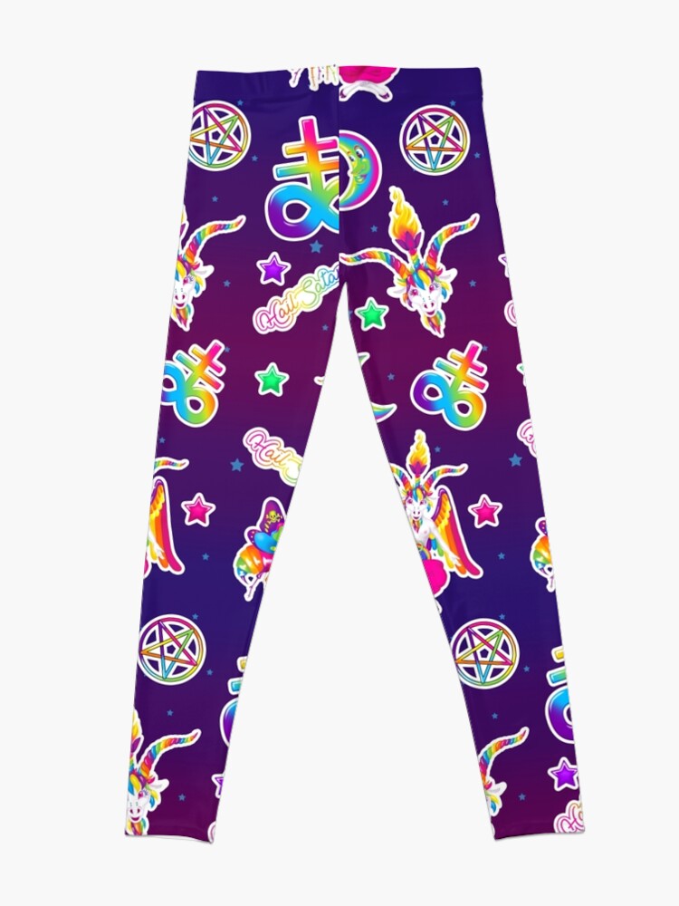 Alternate view of 1997 Neon Rainbow Baphomet Leggings