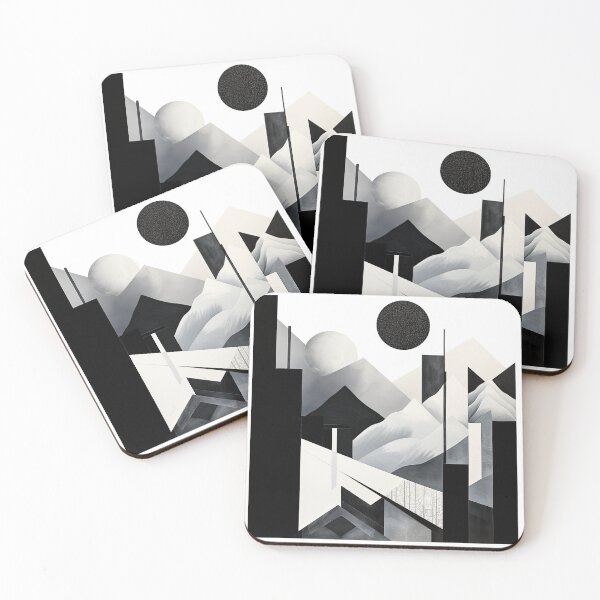 Artikelvorschau, Entdecken Sie "Simplistic & Minimalistic Snowy Winter Alps" mit Bauhaus-Flair entworfen und verkauft von ArtificialGenes.
