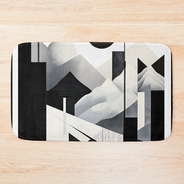 Artikelvorschau, Entdecken Sie "Simplistic & Minimalistic Snowy Winter Alps" mit Bauhaus-Flair entworfen und verkauft von ArtificialGenes.