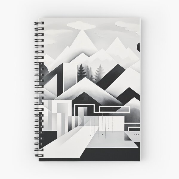 Item preview, Explore "Simplistic & Minimalistic Snowy Winter Alps" with Bauhaus Flair designed and sold by ArtificialGenes.